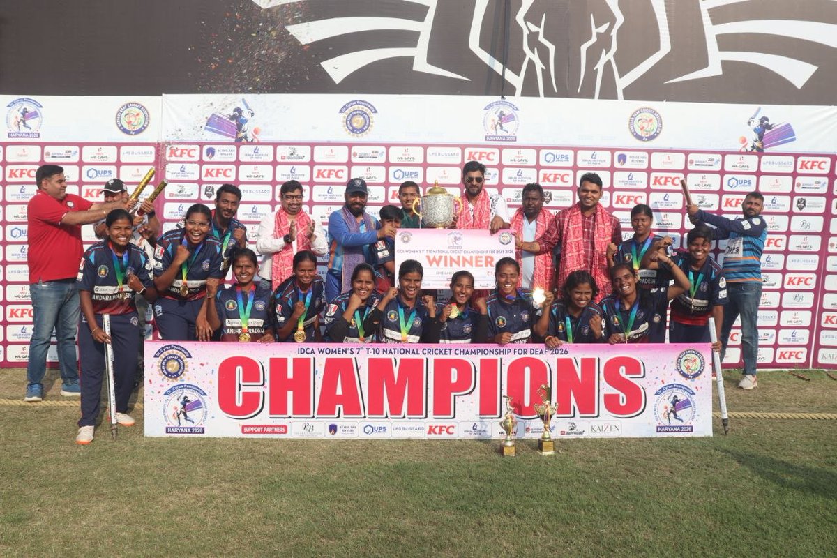 TDCAAP's tweet photo. 🏏🏆 IDCA Women’s 7th T-10 National Cricket Championship for Deaf 2026
📍 Gurugram, Haryana
📅 23rd to 27th March 2026
Proud moment for Andhra Pradesh Women’s Deaf Cricket Team 💙
Wishing our champions the very best for the tournament.
Play with passion, pride, and team spirit! @ https://t.co/z3Zt1RXgZH