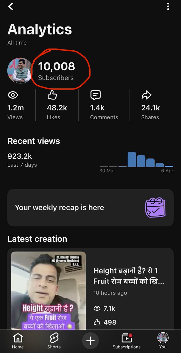 AyurvedaMonk's tweet image. “10,000 subscribers” in just approx 35 days! 
♥️🙏  
Grateful for each one of you - this is just the beginning 🚀
👇🏻
youtube.com/@ayurvedamonk?… 

#ayurveda #MedTwitter #MedX #HealthyHabits #parenting