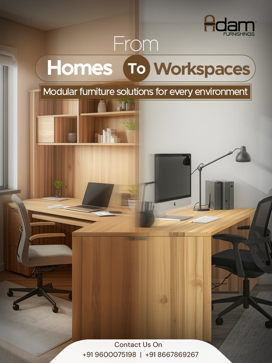 adamfurnishings's tweet image. From homes to workspaces—designed for comfort and function.
Design that adapts to the way we live and work.

✉️Message us today to book a consultation.
 📞 +91 9600075198 | +91 8667869267

#ModularFurniture #SmartDesign #AdamFurnishings