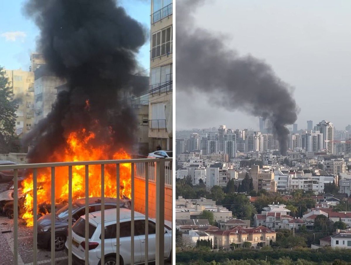 عاجل: سقوط شظايا صواريخ إيرانية في تل أبيب ورمات غان وبني براك