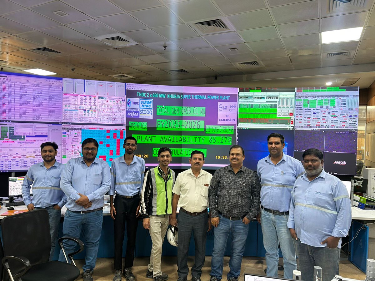 steagindia's tweet photo. A proud moment for Team STEAG India — achieving 85.27% Declared Capacity at the station level in FY 2025–26 at THDC Khurja Power Plant. This milestone reflects strong O&amp;M practices, operational discipline, and exceptional teamwork.
#PowerPlant #OperationalExcellence #Teamwork https://t.co/z0w27dFIRF