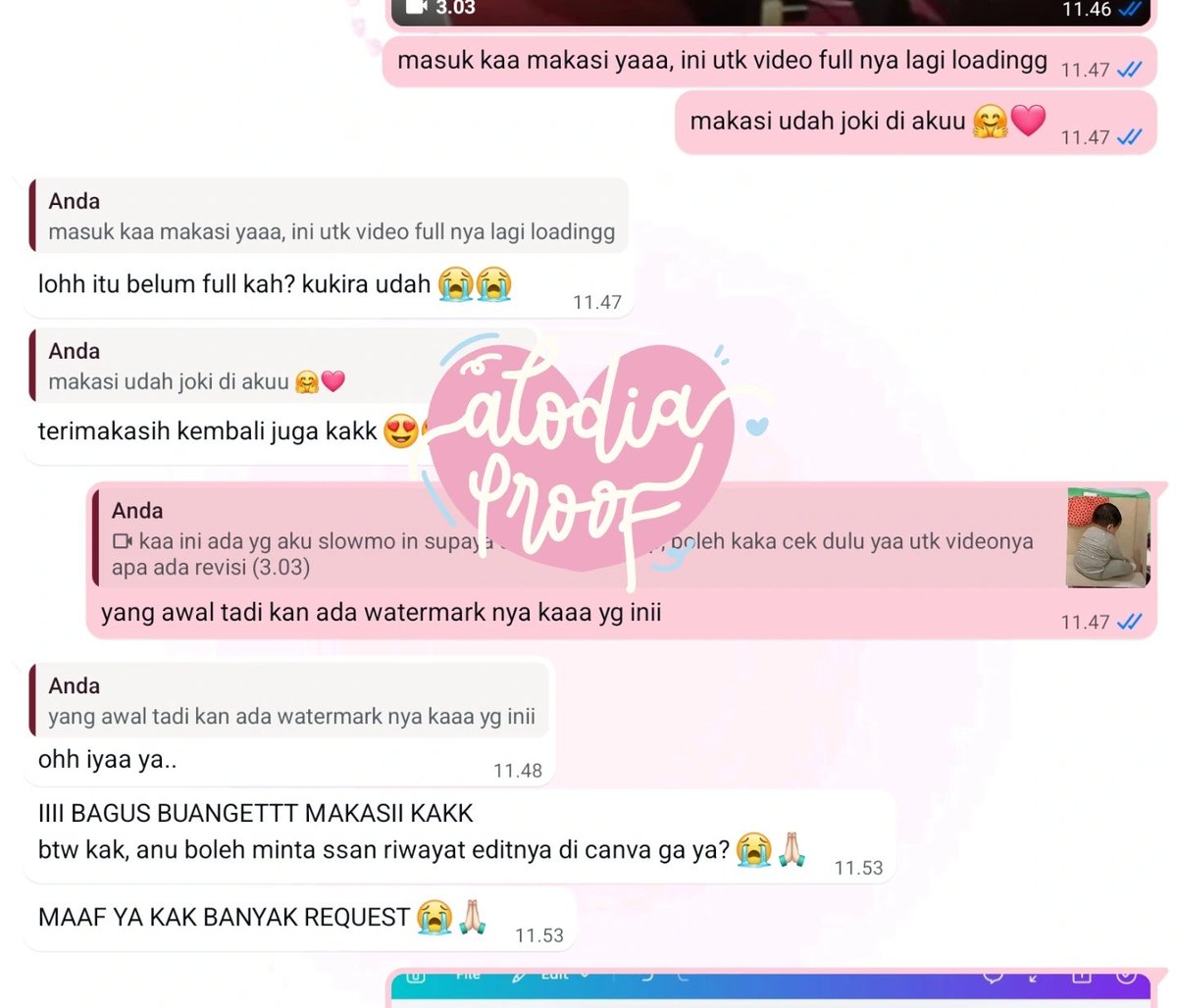 periewinkIe's tweet photo. ꒰ ★ ꒱ testimoni joki tugas by 𝒜lodia 
— •   ( edit video di canva ) 
 🐰sent 🥣

. . thank you ! ୨୧ https://t.co/amxU3GeFbE