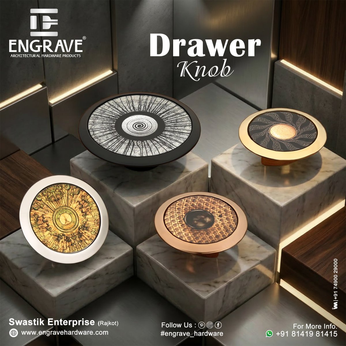 ibais_hardware's tweet photo. SWASTIK ENTERPRISE (RAJKOT)
For enquiry via WhatsApp click:
https://t.co/he12sqSWil
Customer Care No. - 81419 81415
Mr. Maheshbhai Akbari - 98245 35435
#DrawerKnob #CabinetKnob #FurnitureKnobs #KnobDesign #CabinetHardware #DrawerHandle #FurnitureHardware
.
@ibais_hardware https://t.co/MalIaPzGON