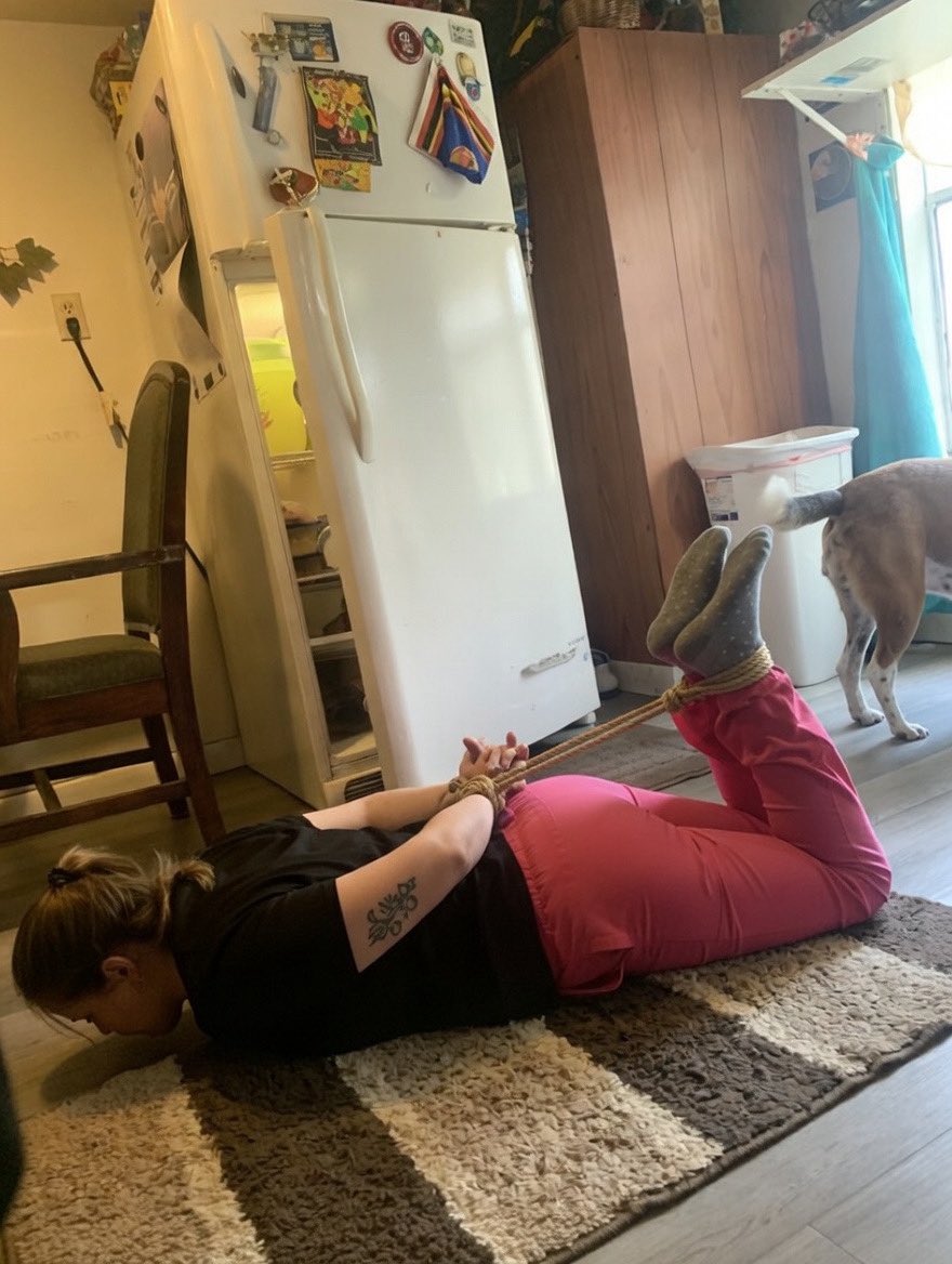 outcastedmw's tweet photo. Nikki just wanted some lunch, wound up tied up with her pants down https://t.co/YTfeDkFEFK