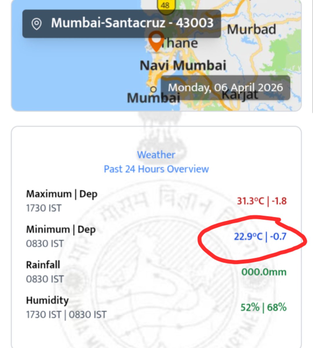 tan_5989's tweet image. #WD #ColdSpell

As Indicated Earlier, with the Passage of Western Disturbance Cool Winds are blowing over Maharashtra with Mumbai Registering over 2c Digit Fall@22.9c Today📉

Pune Recorded a Cool Chilly Morning with NDA@15.8C🥶

Similar Conditions are Anticipated Today as Well🙌