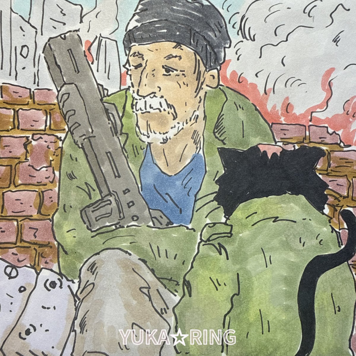 かとうゆかり🌹一発描きイラストアート🌹 tweet media