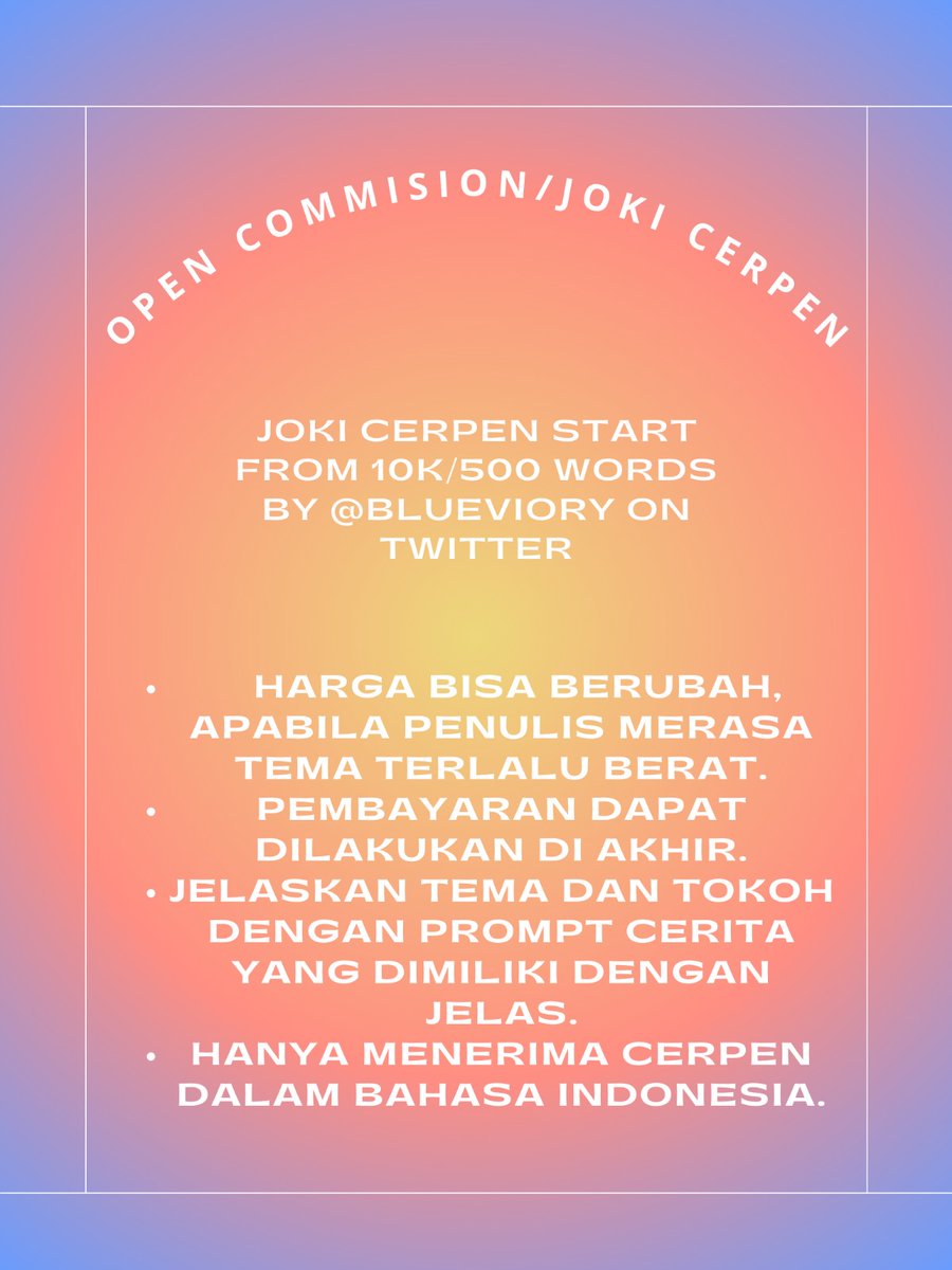 joki cerpen, puisi, esai, resensi, cek getcontact tweet media