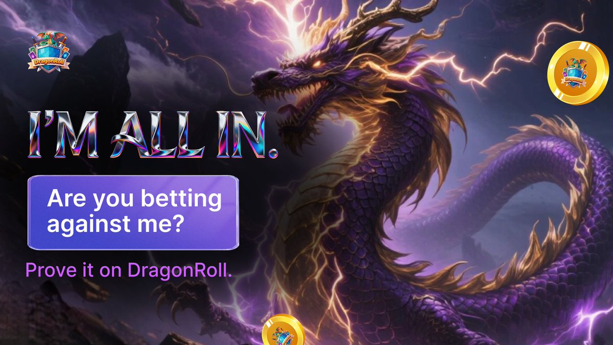 DragonRoll__'s tweet photo. Every profitable trade requires a loser on the other side.

I've locked in my prediction.

Do you have the courage to become my exit liquidity provider? Or do you have the alpha to turn things around?

Choose your side on #DragonRoll. ⚔️ https://t.co/T7Cdm8P453