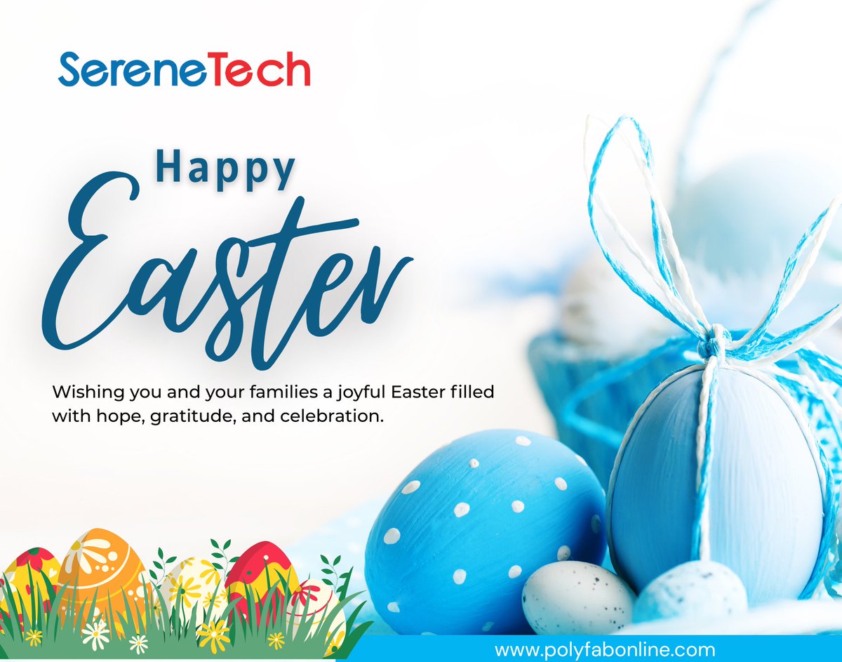 polyfabonline's tweet image. #HappyEaster #Easter2026 #Polyfab
Wishing you and your families a joyful Easter filled with hope, gratitude, and celebration.
#Easter #Renewal #Hope #FreshStart #eastersunday #easterbunny #eastereggs #easterweekend #easteregg
