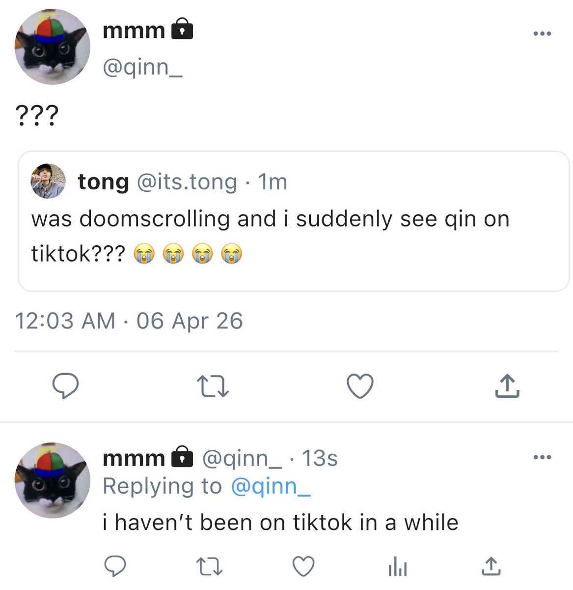 priswithyou's tweet image. #duangqin smau where duang posted his high school crush for a tiktok trend, just for fun, not knowing it’ll reach back to that person ♡