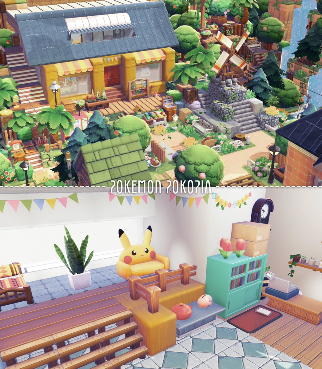 ぽこポケであつ森のたぬき商店を 再現してみました✧🛍️🌳 #ぽこあ