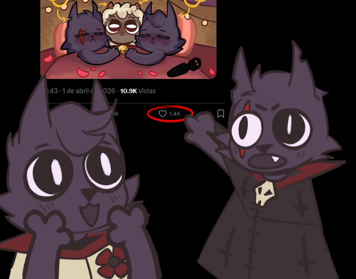 No pense que esto terminara con tanto alcance en especial porque lo publique unicamente en español
Quiero agradecer a todos por tan agradable sorpresa, estoy muy agradecida por todo su apoyo! 🫶💖💖💖

#cultofthelambfanart #cultofothelamb #cotl #cotlfanart