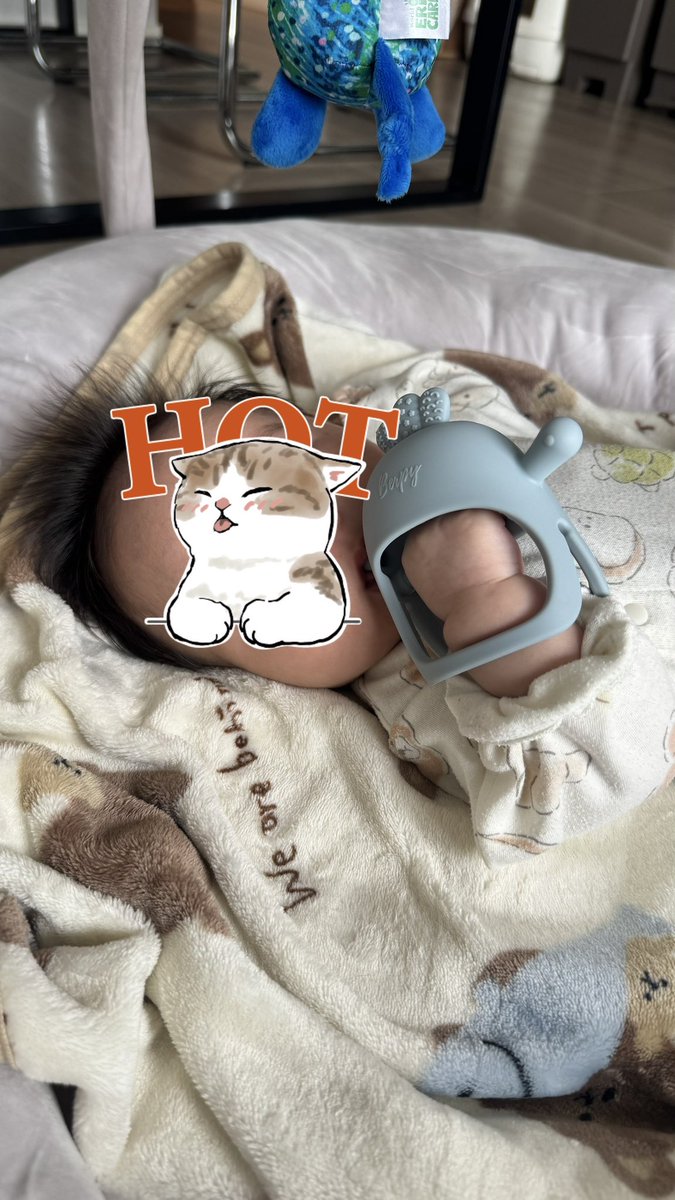 _usakoo_'s tweet photo. 今日で3ヶ月〜かみかみチキンデビューしたら超気に入ってる https://t.co/sk9WpamSny