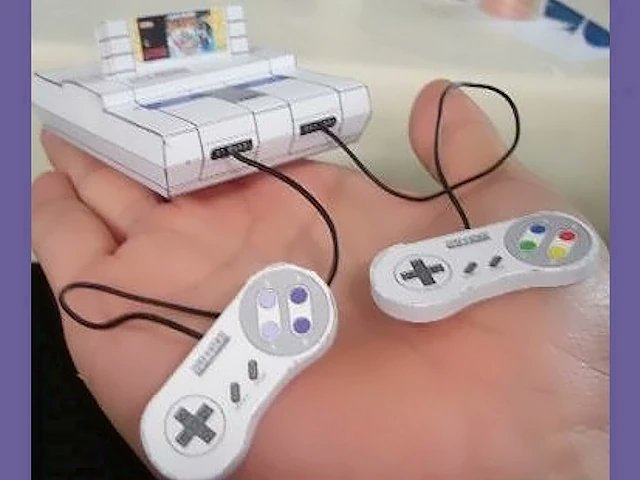 Miniature Super Nintendo Entertainment System papercraft - tektonten.blogspot.com/2026/04/mini-s… #snes #nintendo 

#papiermodell #papírovýmodel #ペーパークラフト #printable #bouwplaat #bastelbogen #recortable #papercraft #papermodel #cardmodel #papertoy