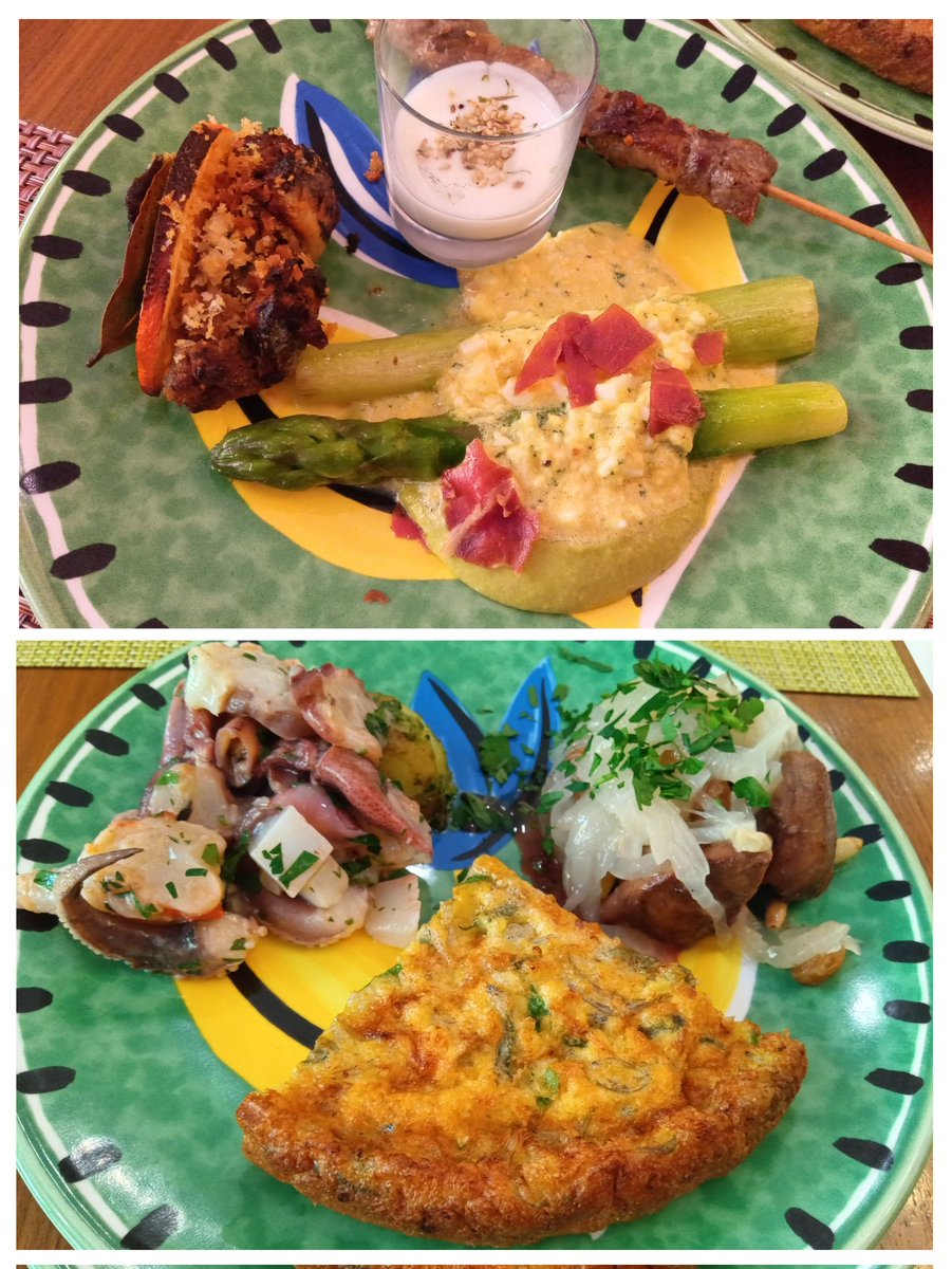kisake3's tweet photo. もちろん全てが美味しかったのですが
前菜（上）がape、（下）がペルトナーレ
それぞれの良さを楽しみつつ
特に印象的だったのは
上勝町に飛んで行けそうな山菜リゾット🌿
とても上品で癒しの味わいのトルティリーニ入りのブロード✨
#アペる
#PERTONARE
#apeRTO https://t.co/D7w2pVvlLc