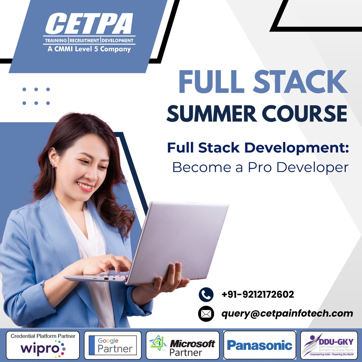 cetpainfo's tweet image. Master both frontend and backend skills this summer. Build dynamic, responsive web applications from scratch and launch your career in full-stack engineering.

Apply Now: cetpainfotech.com/technology/ful…

#cetpainfotech #fullstackdeveloper #frontenddevelopment #backenddevelopment