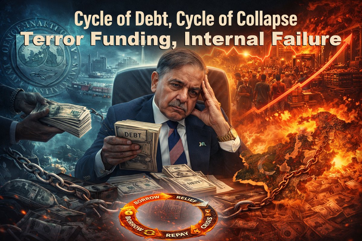 kasheer_w's tweet image. A nation trapped in a cycle—borrow, repay, repeat. Debt rises, crises deepen, and the cost is paid by the people.
The warning signs are hard to ignore.
#DebtTrap #EconomicCrisis #Inflation #DebtCycle #FinancialInstability #GlobalEconomy #CrisisAlert
