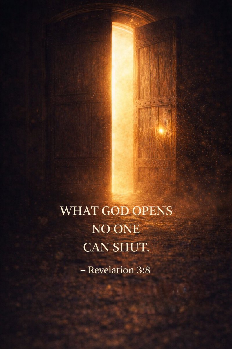I have placed before you an open door that no one can shut.

Revelation 3:8