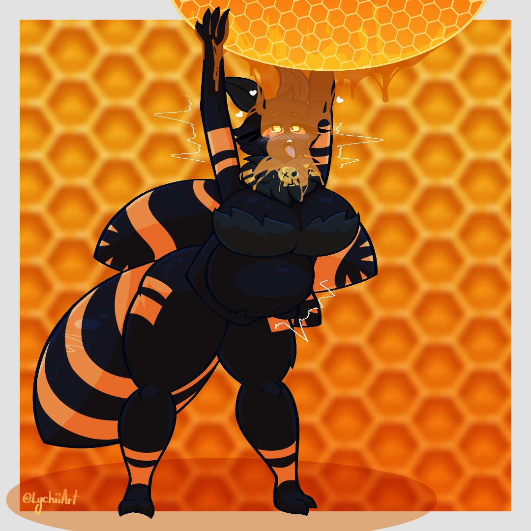 LychiiArt's tweet photo. (Comm)
This moth's raid on a local beehive was a little too successful... https://t.co/a0N7ESLuj4