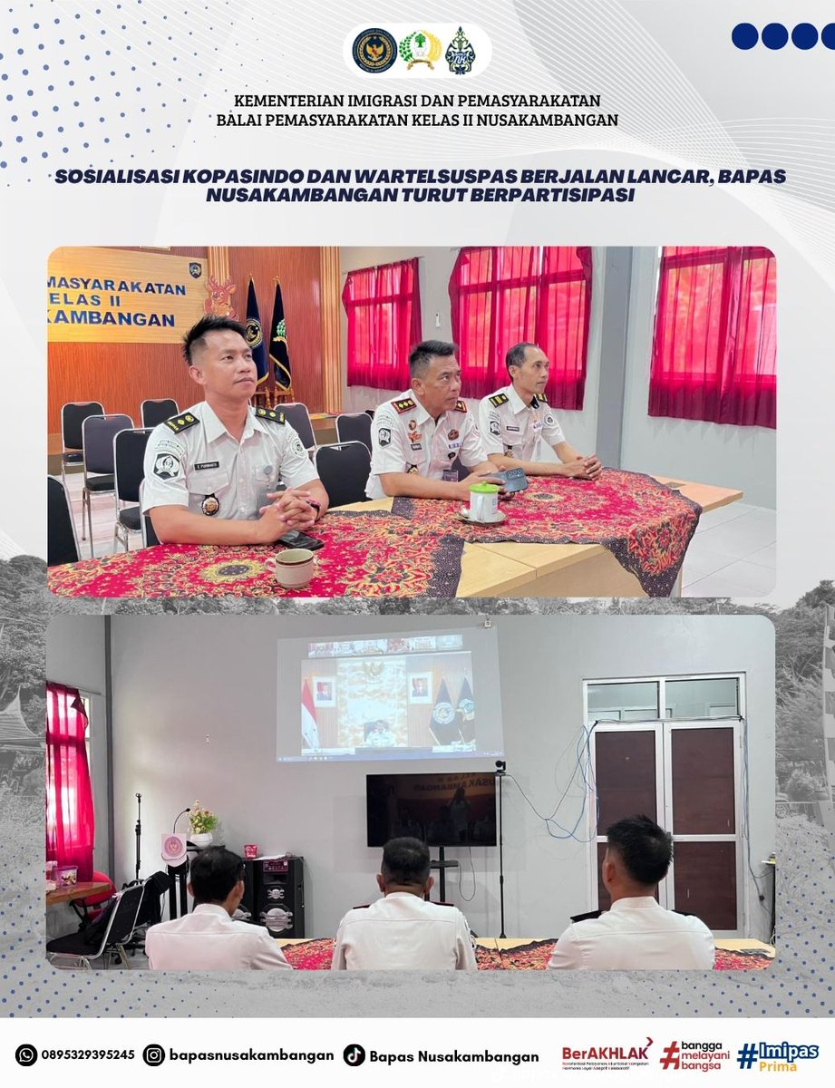 Sosialisasi Kopasindo dan Wartelsuspas Berjalan Lancar, Bapas Nusakambangan Turut Berpartisipasi
cilacap.advocate.or.id/sosialisasi-ko…