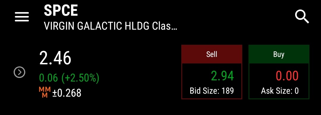 The_10Percent's tweet photo. Is $SPCE about to 10x tomorrow? https://t.co/lhlleDAcN6