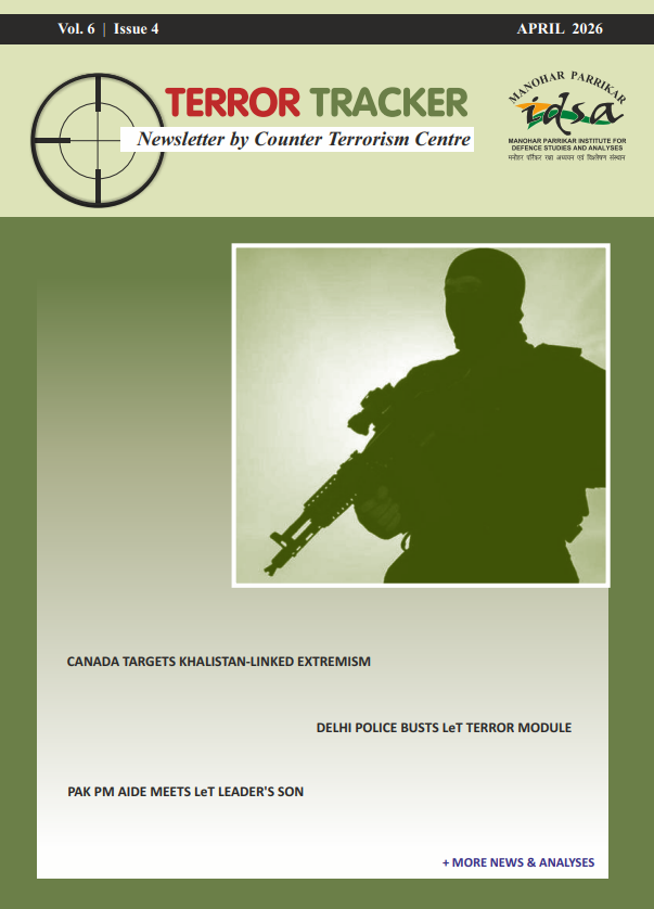 IDSAIndia's tweet photo. MP-IDSA Terror Tracker 
CURRENT ISSUE | APRIL 2026
                                                               
https://t.co/ra3q1ZsdJK https://t.co/ZteEjqIW3q
