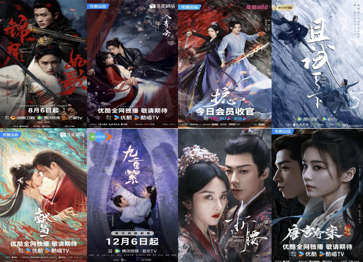 shadzbebs's tweet photo. Imagine I entered C-Dramalandia with a pretty strong series (my watch for the last 5 months) 🤧 How to lower my standard now?

#LegendofTheFemaleGeneral
#LoveInTheClouds
#BackFromTheBrink
#WhoRulesTheWorld
#WhenDestinyBringsTheDemon
#Blossom
#ThePrisonerofBeauty
#UnveilJadewind https://t.co/qISKNlwcm5