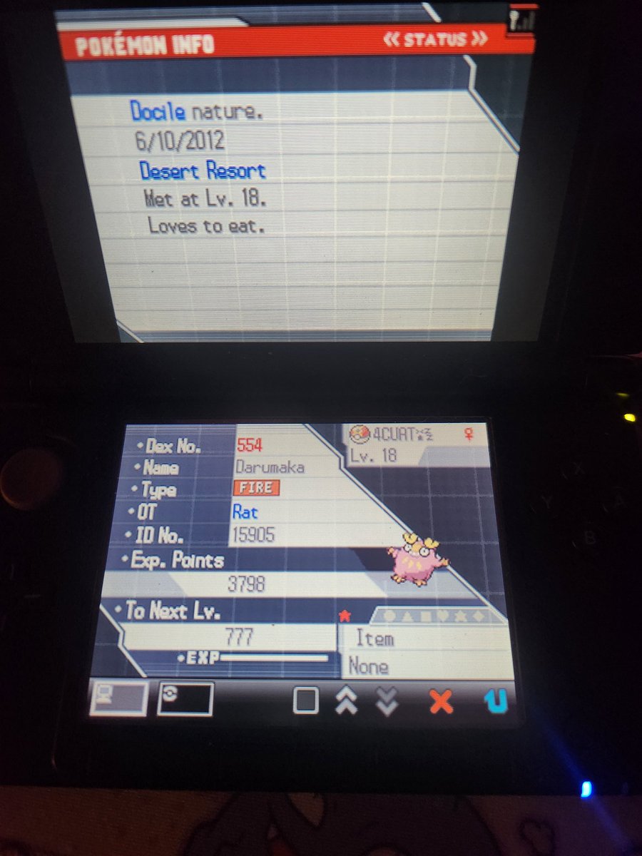 Rat_Smacker420's tweet image. Phase 2 for sigilyph is another darumaka after only 848 re's! I did less than 100 encounters this sitting #Epic #Awesome #cool #ILikeDarumaka #IWillUseThemOn #APlaythroughEventually
