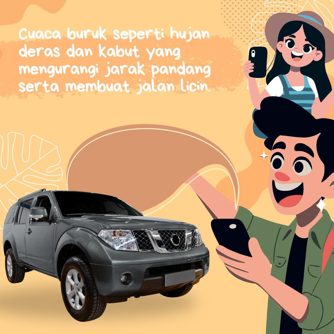 dini390's tweet photo. Cuaca buruk seperti hujan deras dan kabut dapat mengurangi jarak pandang serta membuat jalan menjadi licin, sehingga risiko kecelakaan meningkat.

#axamandiri #amanterlindungi #jagakesehatan #AtletiBarça #zonauang 
AXA mandiri https://t.co/KEE0xUmBAD