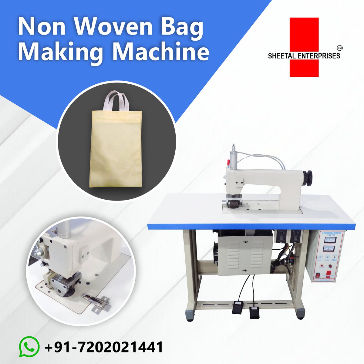 Ultrasonic21441's tweet photo. 🛍️ Boost your production with our Non Woven Bag Making Machine! ⚙️
High speed, durable & perfect for eco-friendly bag manufacturing 🌱
📞 +91 7202021441
#NonWoven #BagMakingMachine #EcoFriendly #Manufacturing #Automation #MakeInIndia #SheetalEnterprises https://t.co/JEaIoSMrHP