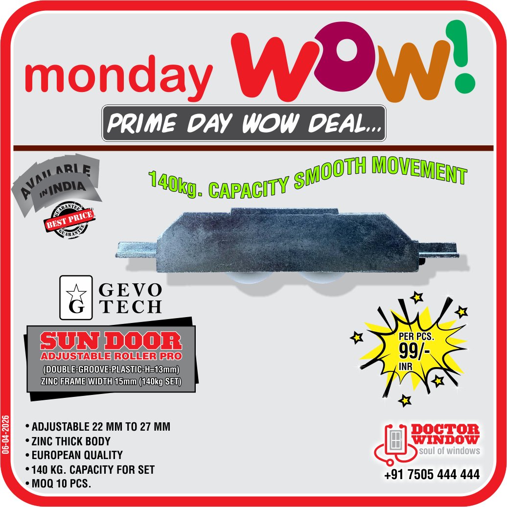 DOCTORWINDOW_IN's tweet image. 𝗪𝗢𝗪 𝗗𝗘𝗔𝗟 𝗔𝗟𝗘𝗥𝗧!
Get premium-quality products at affordable prices – only with @DOCTORWINDOW_IN

Contact @DOCTORWINDOW_IN  at +𝟗𝟏 𝟕𝟓𝟎𝟓 𝟒𝟒𝟒 𝟒𝟒𝟒 or email at 𝗶𝗻𝗳𝗼@𝗱𝗼𝗰𝘁𝗼𝗿𝘄𝗶𝗻𝗱𝗼𝘄.𝗰𝗼𝗺

#doorroller #dooraccessories #doctorwindow #soulofwindows