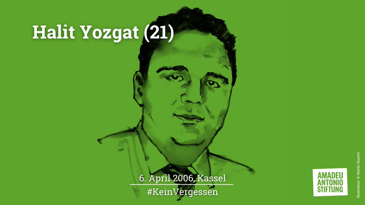 AmadeuAntonio's tweet photo. #KeinVergessen: Wir gedenken Halit Yozgat, der am 6. April 2006 im Alter von 21 Jahren in Kassel vom rechtsterroristischen Nationalsozialistischen Untergrund ermordet wurde. 1/x https://t.co/xk5cxYW56O