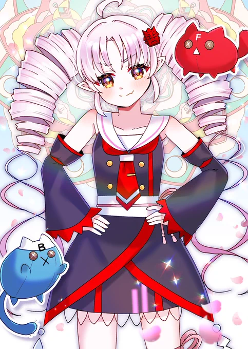 不動っていうと、どっしり構えている、堂々とした感じのイメージですね…!! #ついなちゃん御朱印イラコン #ついなちゃん
