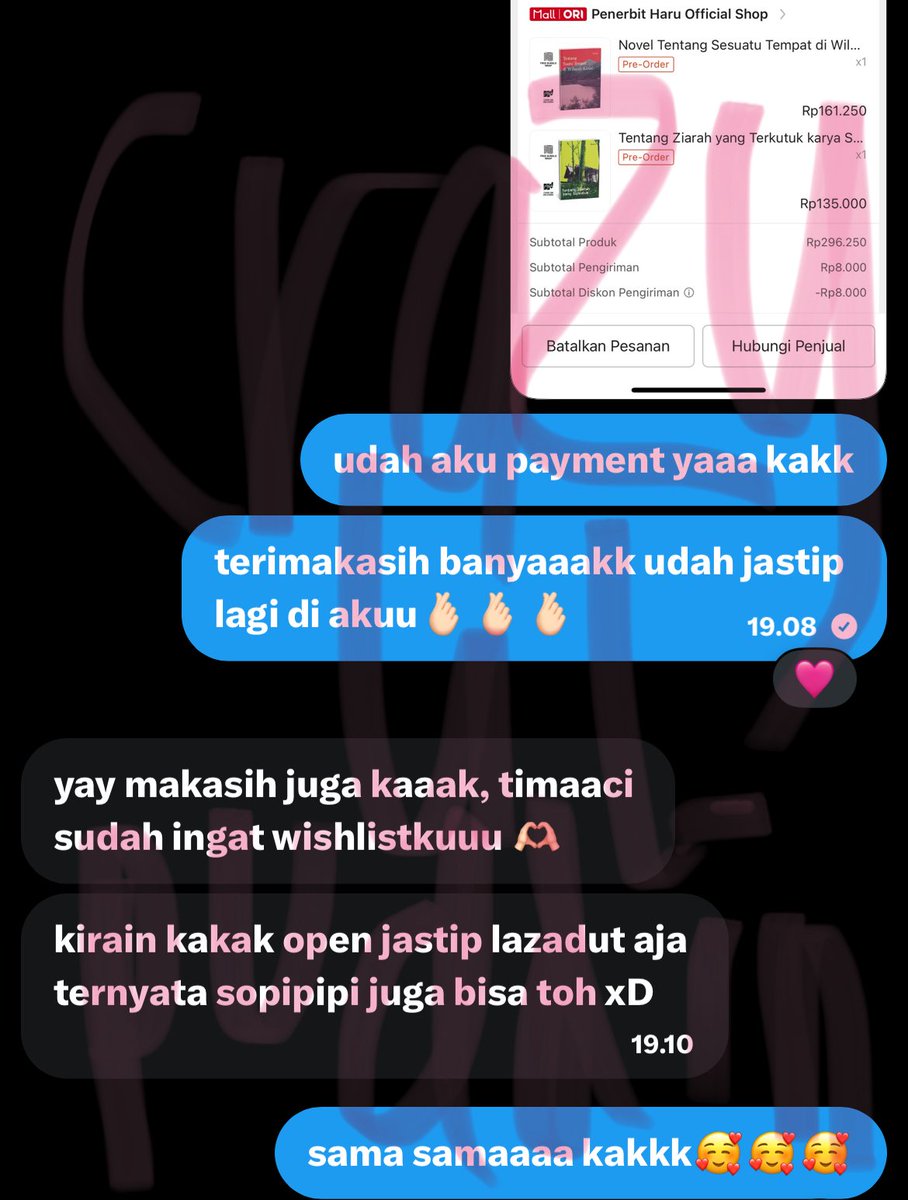 one of the perks of being langganan jastip co di aku : AKU BANTUIN MULANGIN WLNYA😆😆😆🫰🏻

kapan lagi bundle 2 buku novel Tentang Suatu Tempat di Wilayah Kinki &amp; Tentang Ziarah yang Terkutuk by Sesuji cuma 136k 

xixixi lgsg mulangin 2 wishlist sekaligus dehhh😍😍