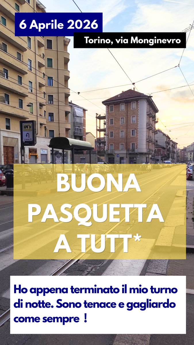 🏳️‍🌈#BuonaPasquetta a tutti* da #Torino

#Pasquetta #Pasquetta2006 #6aprile #6aprile2026