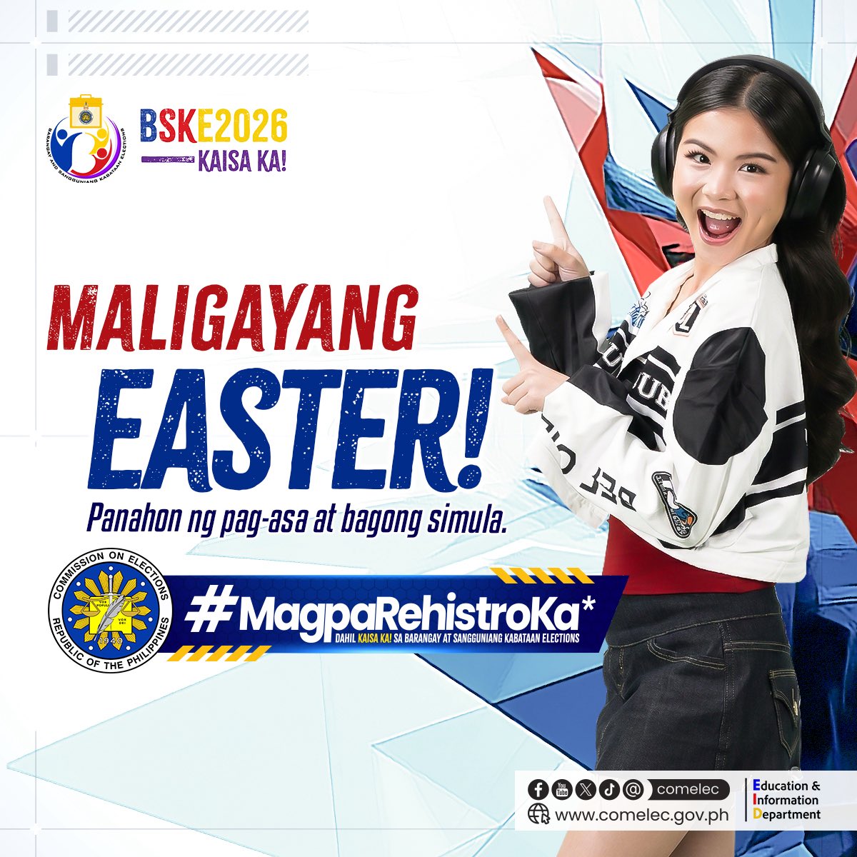 COMELEC's tweet photo. New beginnings start with a step forward. Sa panahon ng pag-asa, kumilos at makilahok para sa mas maayos na kinabukasan.
🗓️ PAALALA: Simula bukas, April 7,2026, bukas na ulit ang lahat ng COMELEC offices.
#MagpaRehistroKa #KAISAKA #BSKE2026 #2026BSKE https://t.co/ymhGPGE1tb