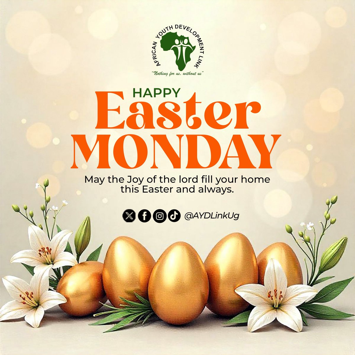 AYDLinkUg's tweet photo. Nothing for us, without us.
A quiet truth that holds everything together.
This Easter Monday, may the joy of the Lord—not loud, but deep—fill your home. Today and always. 🕊️
#EasterMonday #Aydl https://t.co/vAAIvMyBNv