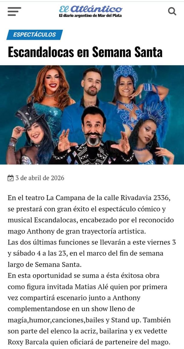 comicoanthony's tweet photo. Fin de semana santa 2026 https://t.co/w0H96kcMQN