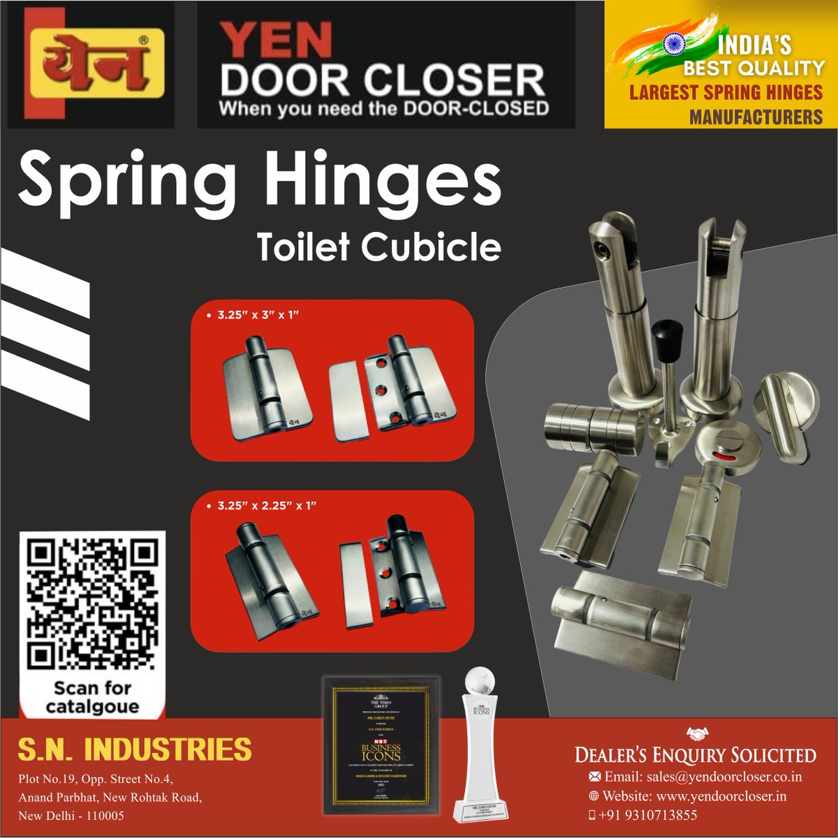 ihsndigital's tweet photo. YEN Spring Hinges

For enquiry Via WhatsApp: https://t.co/cMkOq9oqX4

S.N INDUSTRIES
Contact:
Mr. Tarun Sethi +919811102951

Web: https://t.co/hNW9GAQSMu
.
.
#SpringHinges #ToiletCubicleHardware #DoorCloser #SelfClosingHinges #StainlessSteelHinges #YenHardware #ihsndigital #delhi https://t.co/9n14DmiseY