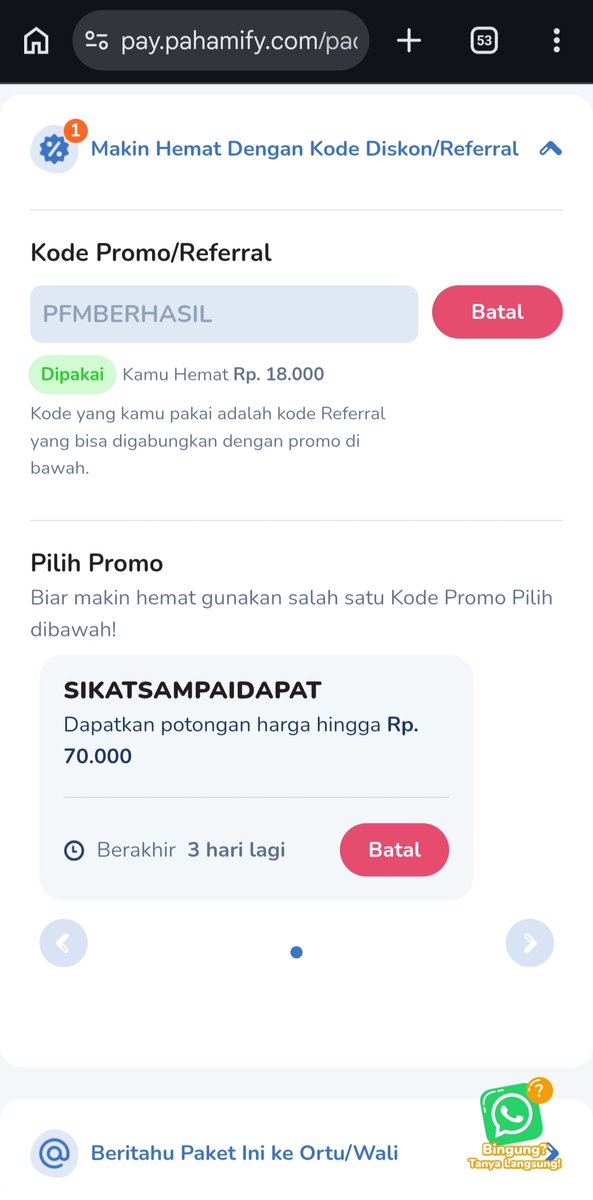 PFMBERHASIL | Kode Diskon Pahamify tweet media