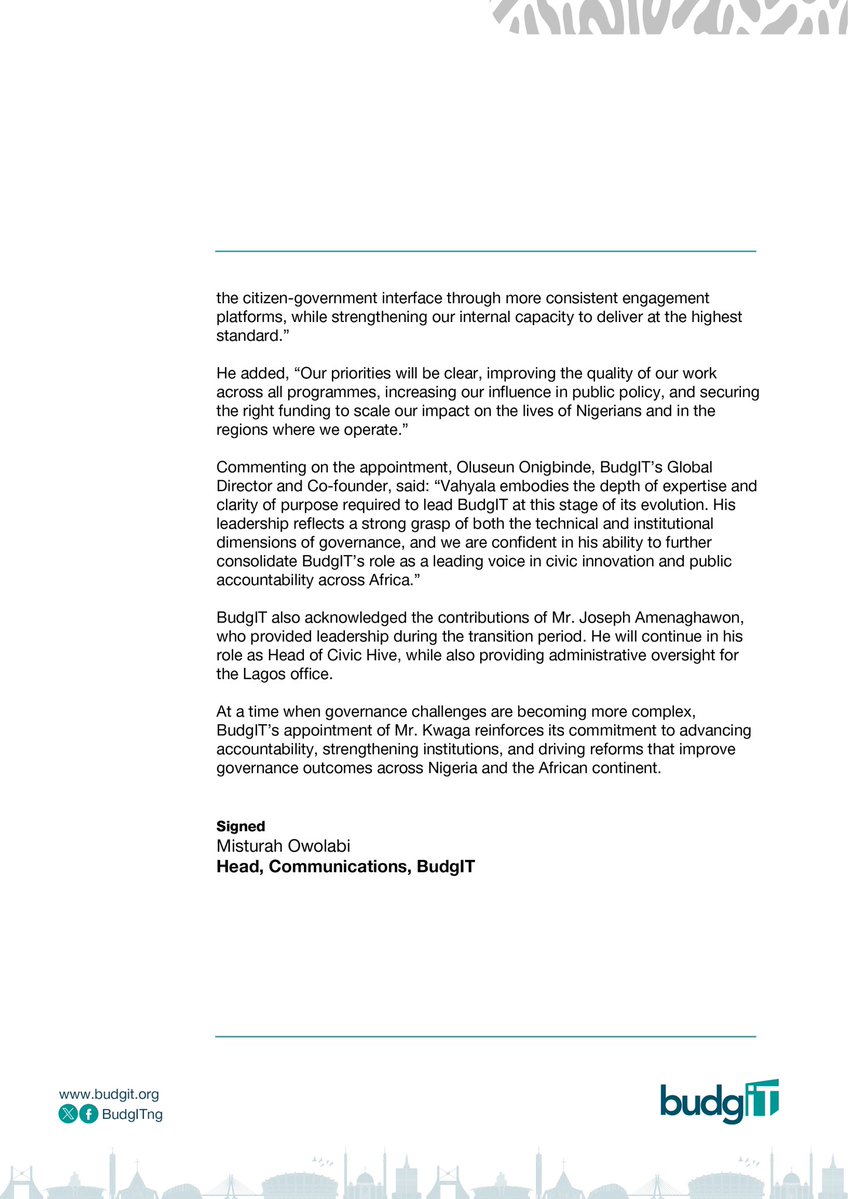 BudgIT Nigeria tweet media
