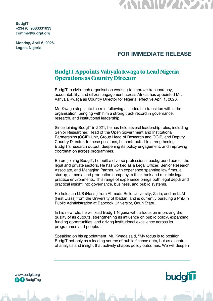 BudgIT Nigeria tweet media