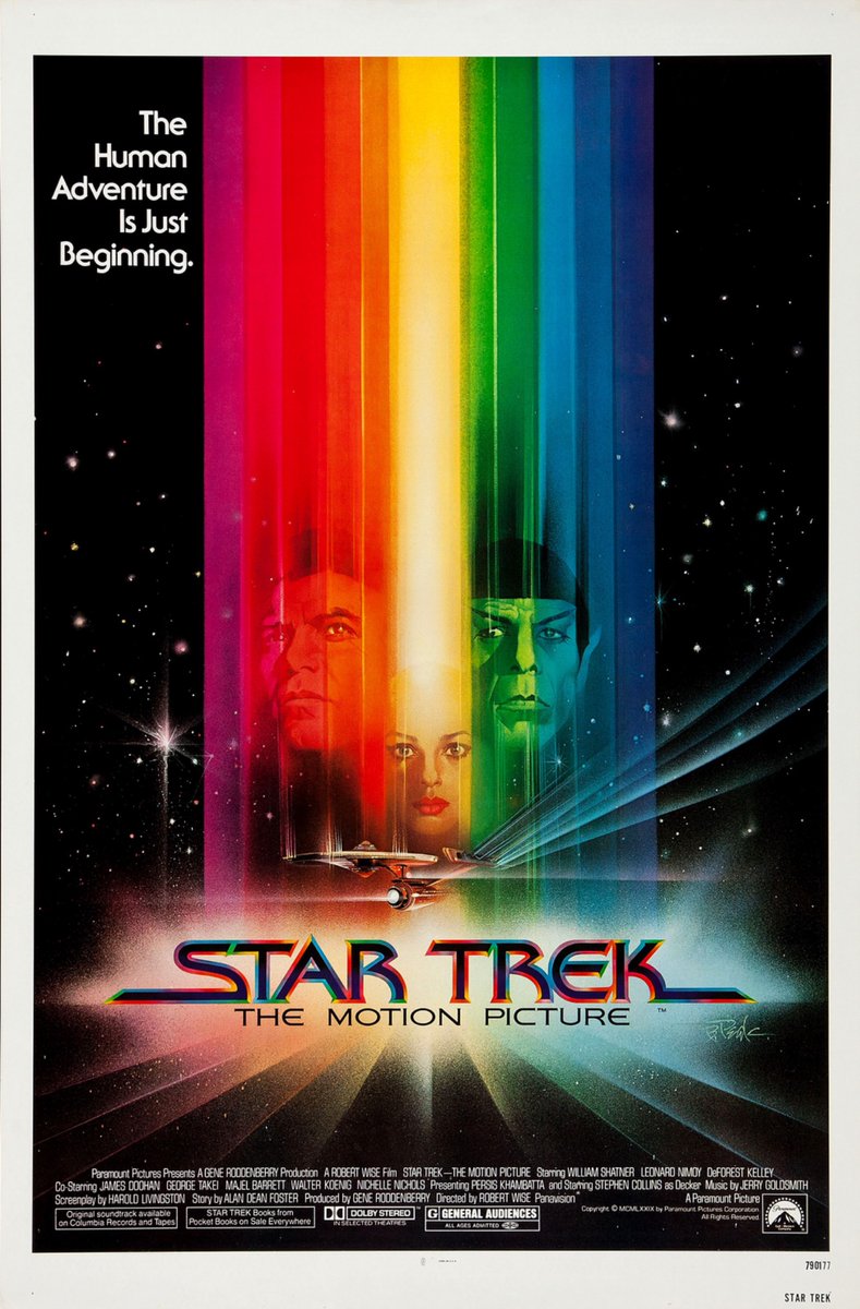 appleonezeroone's tweet photo. Star Trek: The Motion Picture ตอนดูเมื่อก่อนก็รู้สึกว่าหนังมันเดินเรื่องช้า ชวนหลับอย่างที่หลายๆคนว่า แต่พอลองนั่งดูอีกครั้งแบบเตรียมใจไปเจอความเนิบช้า ก็พบว่ามันเป็นหนังไซไฟอวกาศที่เล่าเรื่องได้ลุ่มลึก งานภาพ มู้ด ดนตรีโดย Jerry Goldsmith ก็สุดอลังกาฬความ operatic sci-fi https://t.co/06YeIuvRai