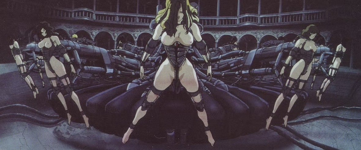 Flower_laurier's tweet photo. 『真超神伝説うろつき童子 魔胎伝 狂王復活への祈り 』
　《Urotsukidoji Legend of the Demon Womb》

複数の女性が生贄（人柱）として巨大な機械装置に拘束される https://t.co/TVMUiv7YZ1