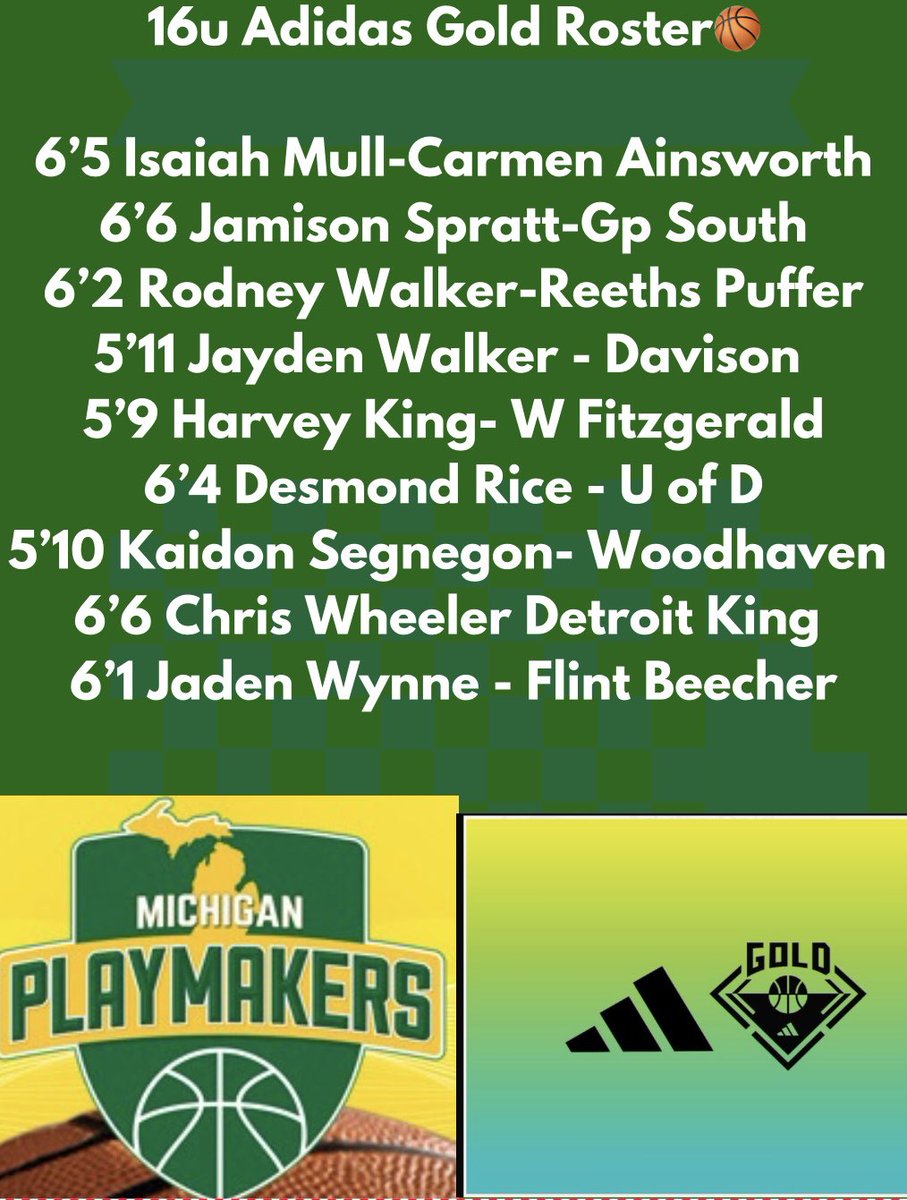 16u Playmakers Roster 🖤🤍