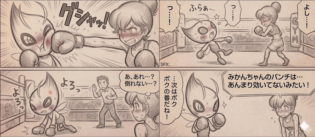 bzy4cbhSSHpkGRA's tweet image. セレビィ vs あたしンちのみかん4

Her punch couldn't Inflict damage to Celebie very well! 
Because girls have weak punches…

#ボクシング
#ポケモン
#セレビィ
#あたしンち
#立花みかん
#ロリ
#ショタ
#ミックスボクシング
#ミックスファイト
#おねリョナ
#おねショタ