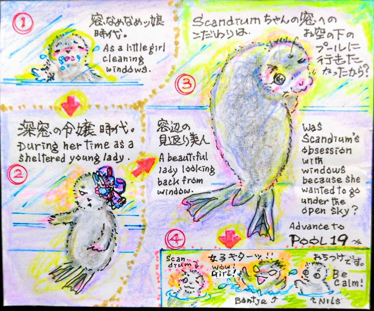 アザラシ幼児も私たちも病気や怪我の時は自由に向って闘っているのです掴め勝利を！の件。
When we, the seal pups, are sick or injured, we fight for freedom. Seize victory!
#アザラシ幼稚園
#wecwaddenzee #fanart