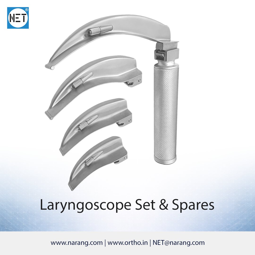 narangmedical's tweet image. Precision matters in airway management. Explore our complete range of Laryngoscope Sets &amp;amp; Spares -
✔ Macintosh &amp;amp; Miller blades
✔ Fibre optic &amp;amp; disposable options
✔ Handles, bulbs &amp;amp; full sets

narang.com/laryngoscope-s…

#MedicalDevices #AirwayManagement #Anaesthesia