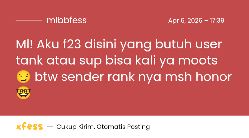 Mobile Legends Menfess tweet media