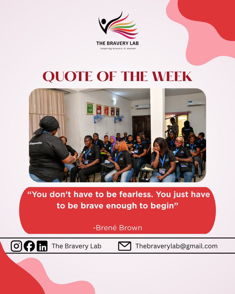 thebraverylab's tweet image. Courage isn’t the absence of fear, it’s choosing to move forward anyway.

This week, we’re showing up with intention, boldness, and a willingness to begin even when the path isn’t fully clear.

What brave thing are you beginning this week?

#TheBraveryLab #CourageToBegin